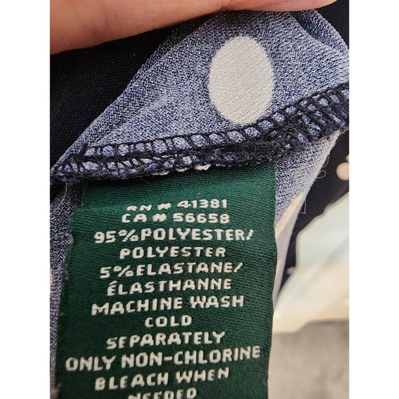 Lauren Ralph Lauren Polka Dot Faux Wrap Dress, 20W - Picture 7 of 8